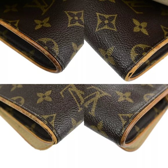 LOUIS VUITTON Pochette Twin GM 2Way Shoulder Bag Monogram Brown - Picture 7 of 14